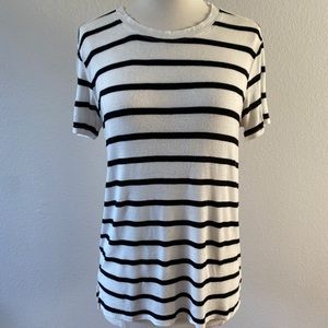 Forever 21 Black & White Striped T-Shirt